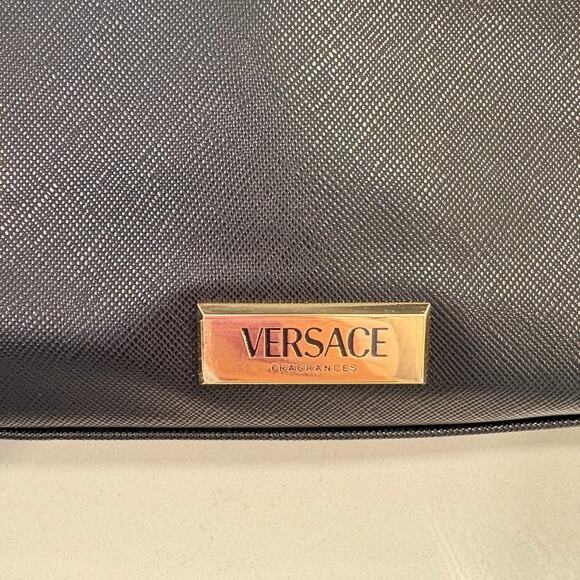 New Versace Cosmetic Bag Black & Gold Perfumes Bag New Bath, Travel Pouch - Picture 12 of 13